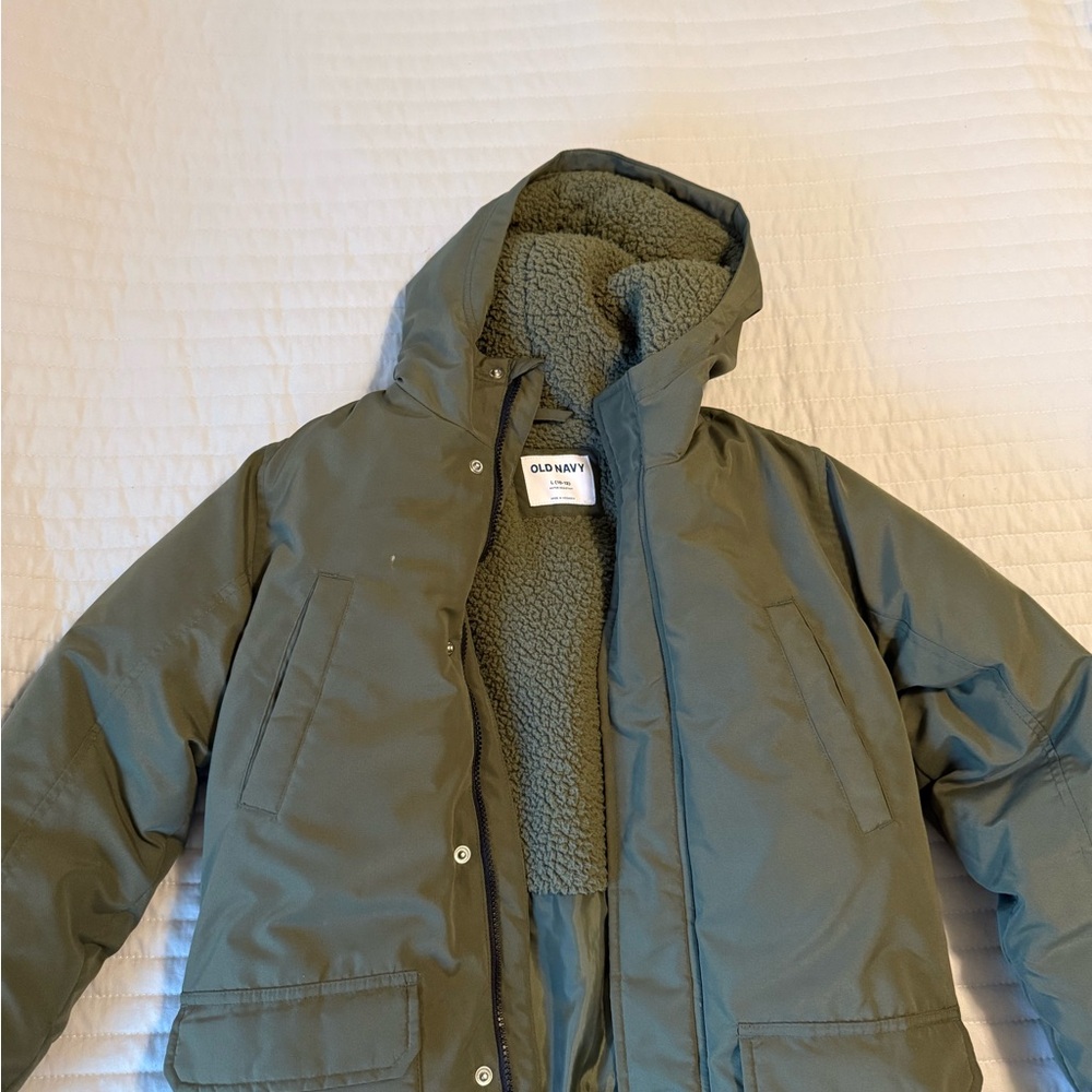 Old Navy Olive Hooded Parka